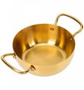 Korean Gold Ramen Pot with Handles – Lightweight Traditional Noodle & Soup Pot (Variants: 16cm, 18cm, 20cm, 22cm)