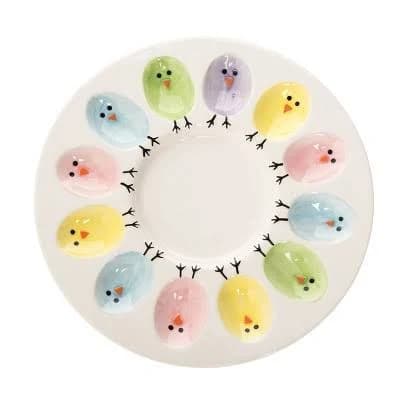 Valerie Easter Chick Deviled Egg Spring Plate
