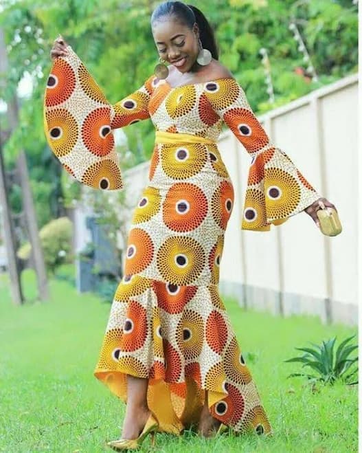 African Dashiki Mermaid Gown
