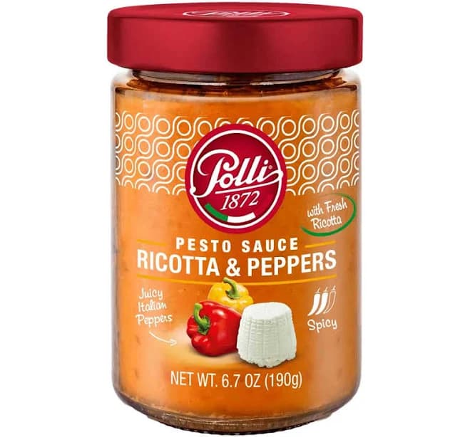 Polli Pesto Sauce Ricotta Cheese & Peppers 6.7 oz