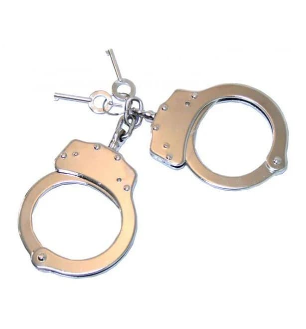 Silver Double Lock Chain Handcuffs - S | Swiss Link