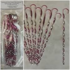 Tin Icicles Christmas Ornaments-jeweled Two Color- 7 1/2 Inch Long Tapered. Bag of 12 Made in the USA by Colleen - Etsy Australia