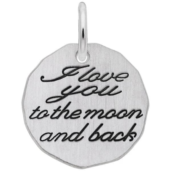 Sterling Silver I Love You To The Moon Charm