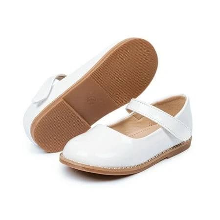 Hsdsbebe Toddler Girls Dress Shoes Little Girls Mary Jane Bowknot Soft Sole Princess Shoes for Little Kids
