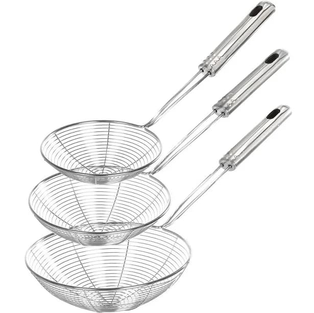Fancymay Spider Strainer Skimmer Ladle Set of 3 Sizes