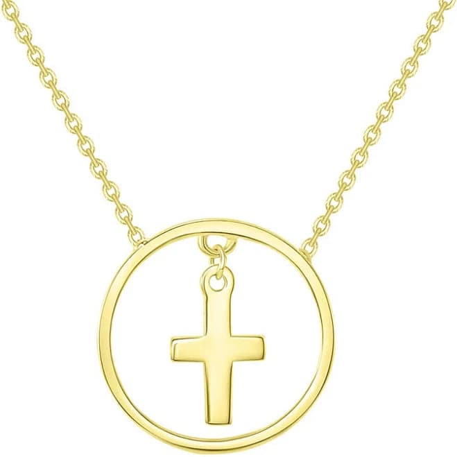 14K Gold Cross Necklace