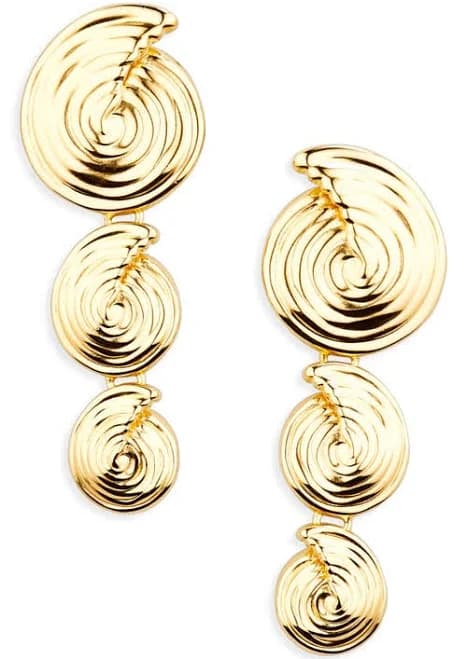 Missoma Spiral Motif Drop Earrings