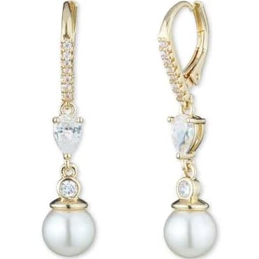 Anne Klein Women's Faux Pearl Chandelier Earrings