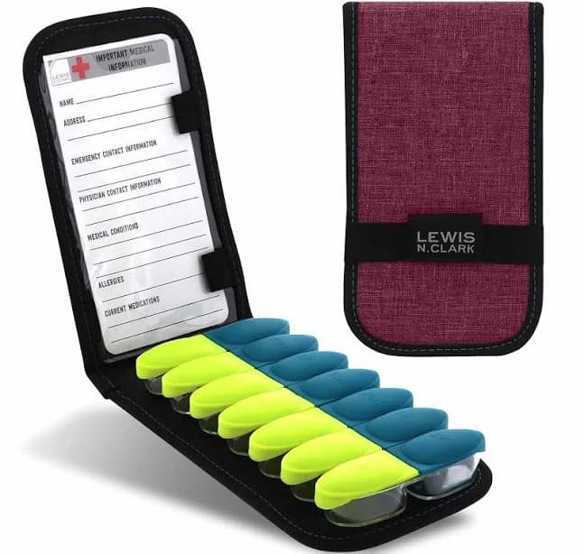 Lewis N. Clark Magnetic Folding Pill Organizer