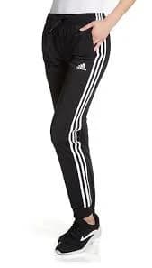 Women's Adidas original 3 stripes Track Pants Joggers Black/White Sweatpants
