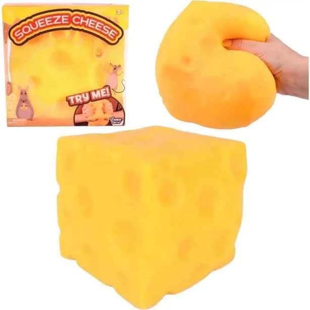 Squishy Cheese Block Moldable Fidget Toy