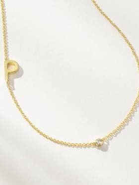 Uncommon James 14k Gold-Plated Personalized Touch Initial Necklace