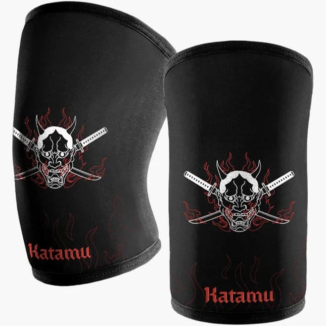 Katamu Co Flames of Oni Knee Sleeves