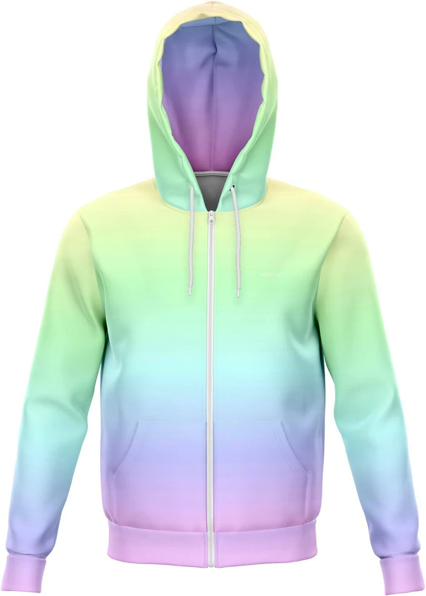 Kawaii Goth Tie Dye Zipper Hoodie