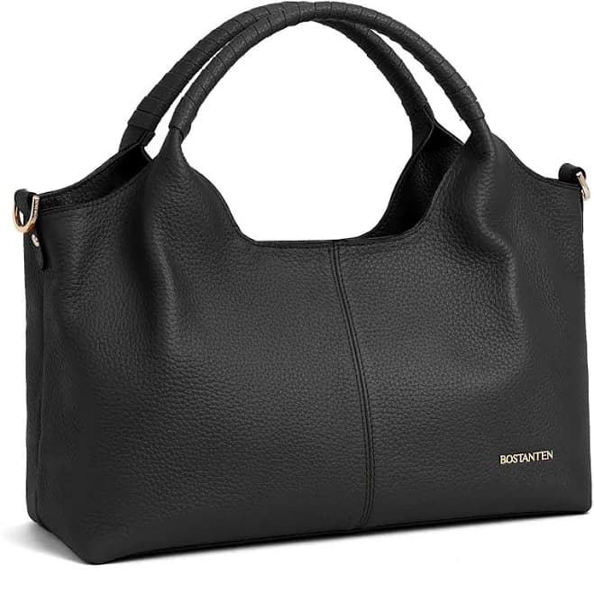 Genuine Pebbled Leather Shoulder Bags Purses and Handbags for Women Satchel Designer Cross Body Hobo Medium Size Tote