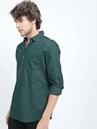 Buy KETCH Mens Dark Green Shirt at Amazon.in