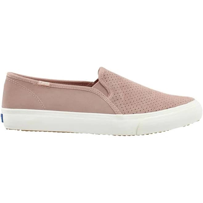 Keds Womens Double Decker Perforated Slip On Sneakers