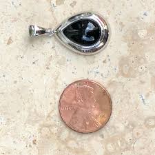 Sterling Silver & Black Onyx Bezel Set Teardrop Pendant NEW | eBay