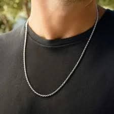 Boutique | Accessories | New Mens Solid 925 Sterling Silver Rope Necklace | Poshmark