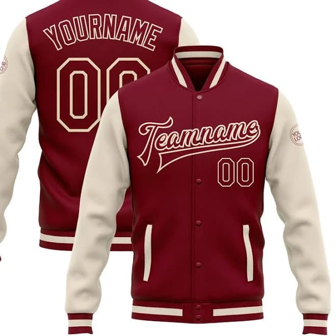 Men's Varsity Letterman Bomber Jacket