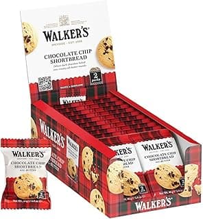 Shortbread Chocolate Chip Cookies, Pure Butter Shortbread Cookies, 1.4 Oz Snack Packs (Pack of 20)