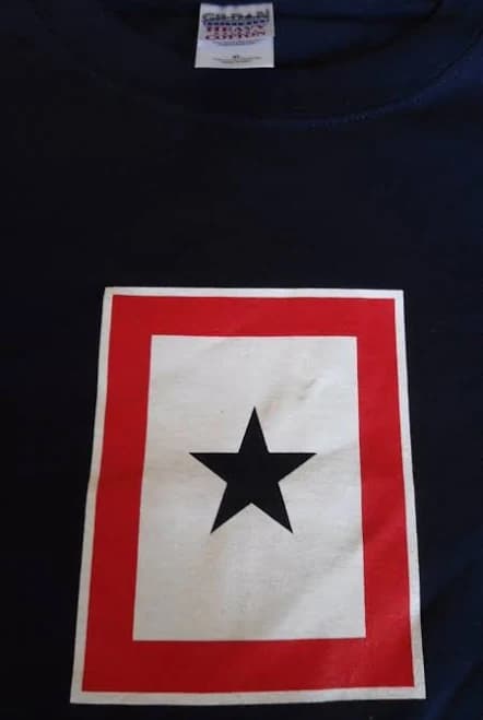 NAVY BLUE STAR Graphic Tee T-Shirt Adult Size M