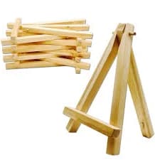 10 pcs Mini Wood Display Easel Pack Lightweight Tabletop Easels for Small Canvas Photos Cards DIY Projects