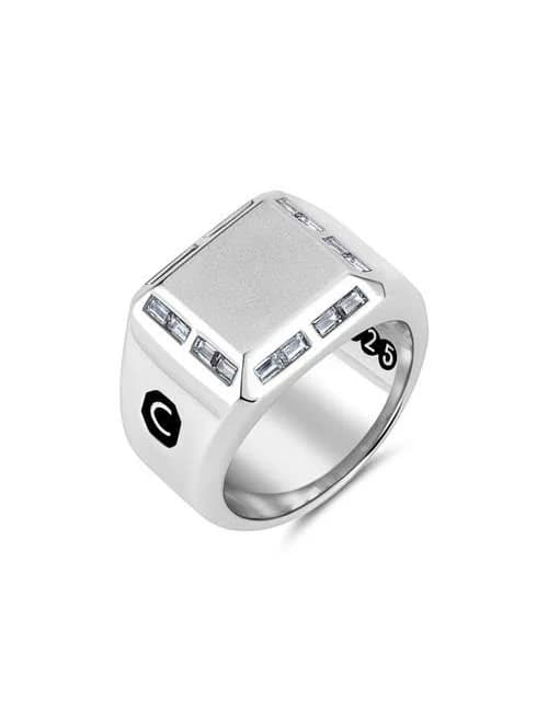 Crislu Men's Signet Ring