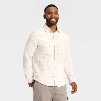 Goodfellow & Co Men's Long Sleeve Flannel Shirt