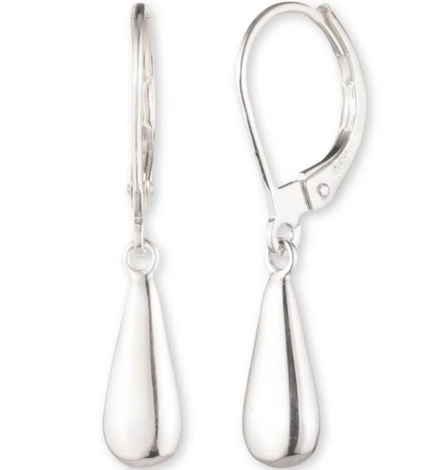 Ralph Lauren Sterling Silver Teardrop Drop Earrings
