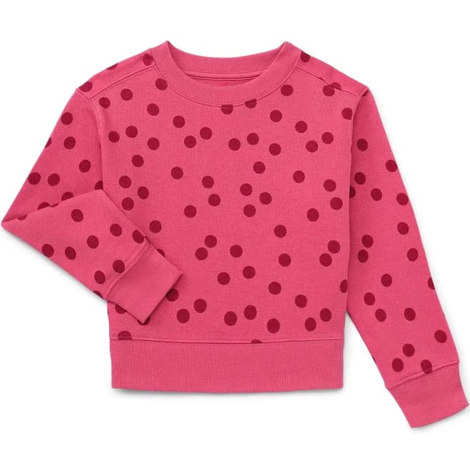 Wonder Nation Girls Fleece Pullover Sweatshirt