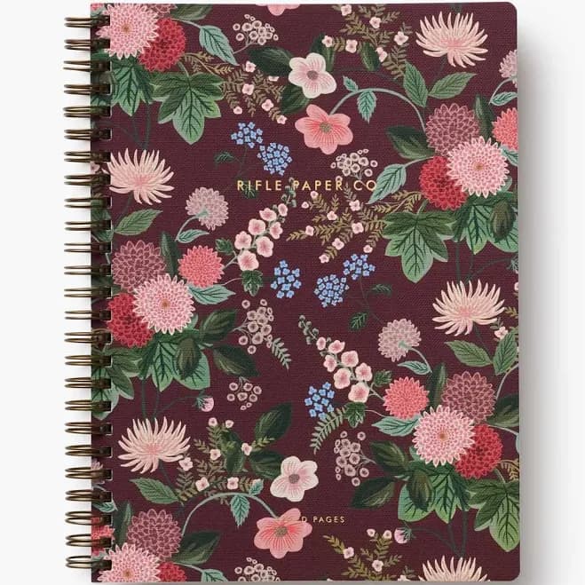 Rifle Paper Co Dahlia Spiral Notebook