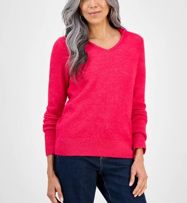 Style & Co. Women's Luxsoft Split-Neck Hoodie