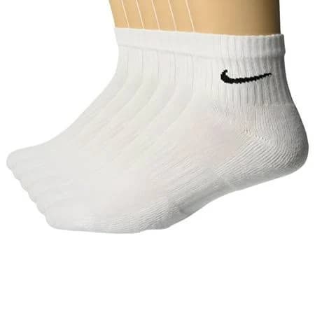 Nike Unisex Performance Cushion Quarter Socks with Bag