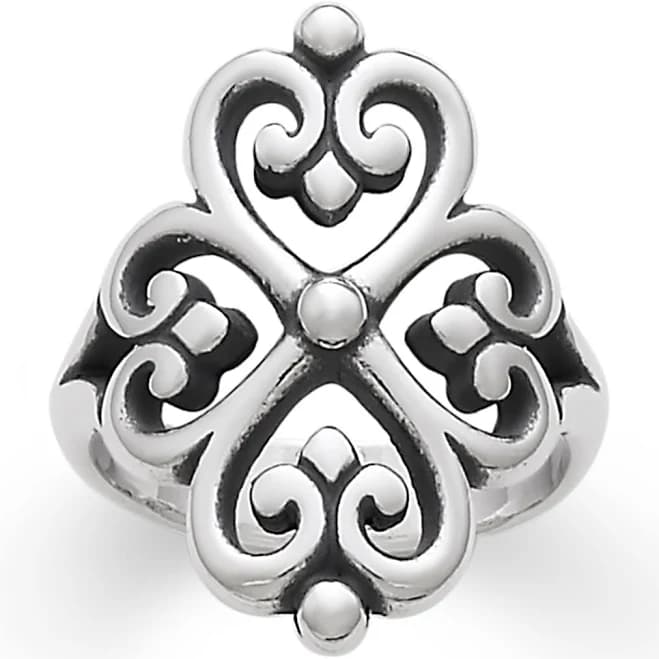 James Avery Sterling Silver Adorned Hearts Ring
