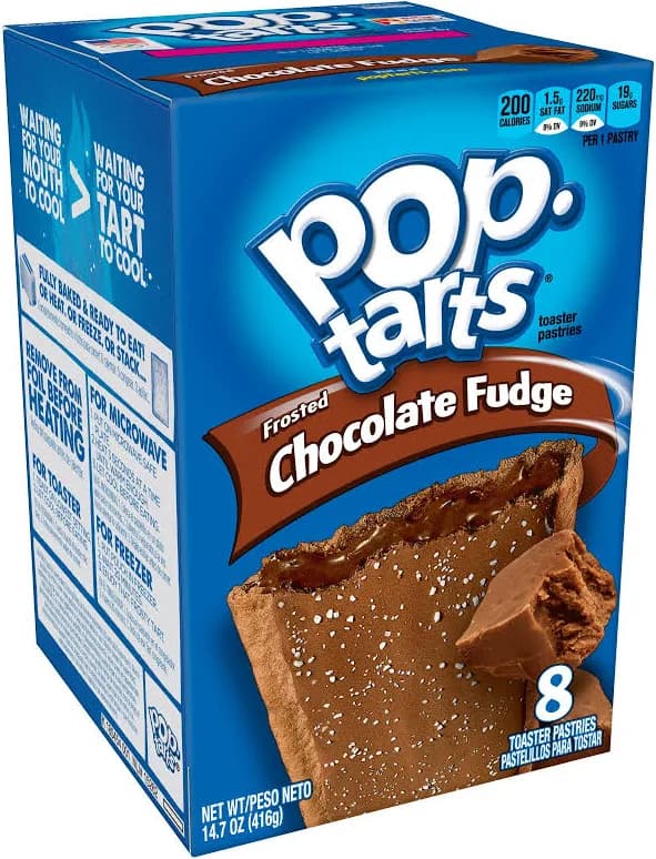 Frosted Chocolate Fudge Pop Tarts Toaster Pastries