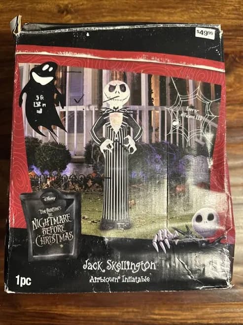 Gemmy Nightmare Before Christmas Jack Skellington Airblown Inflatable