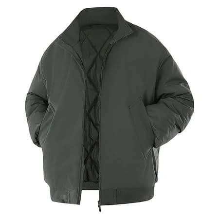 Men's Fleece Lined Cotton Mock Neck Full Zip Up Sweatshirt