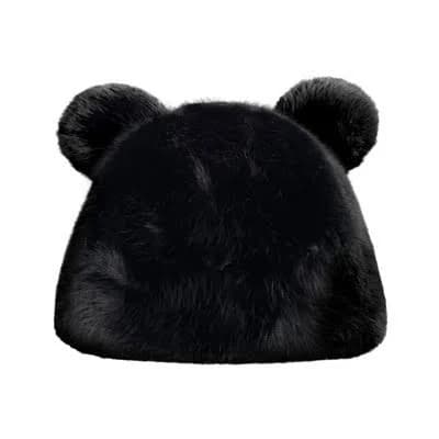 Wrapables Women's Fluffy Bear Ears Faux Fur Beanie Hat
