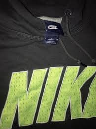 Nike Hoodie Mens S Gray Green Spellout Sweatshirt Pullover Cotton Blend C6 | eBay