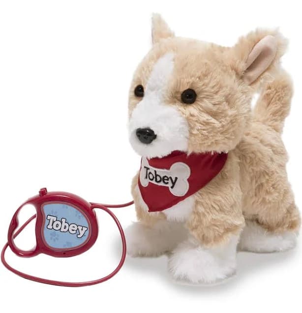 Cuddle Barn Walking Buddies Tobey Animated Dog Stuffed Animal Plush Toy