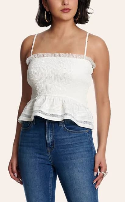 Women's Sleeveless Smocked Top
