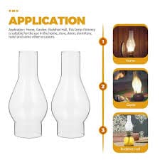 ATriss 2pcs Delicate Replacing Glass Kerosene Lampshade Clear Glass Lampshade Lamp Chimney - Walmart.com