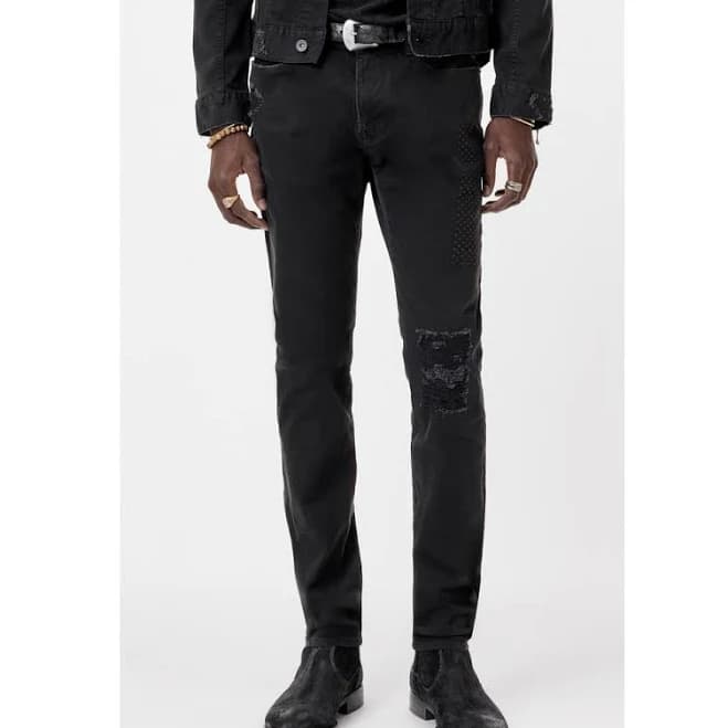 John Varvatos Men's Luks Rip & Repair Skinny Jeans