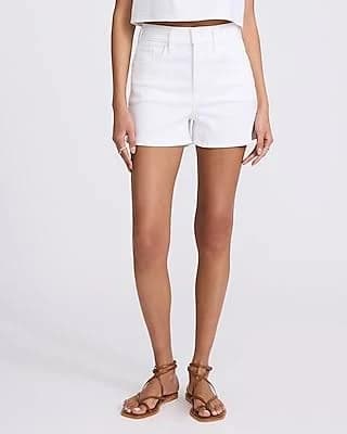 Express Women's High Waisted 3" Inseam Mom Jean Shorts