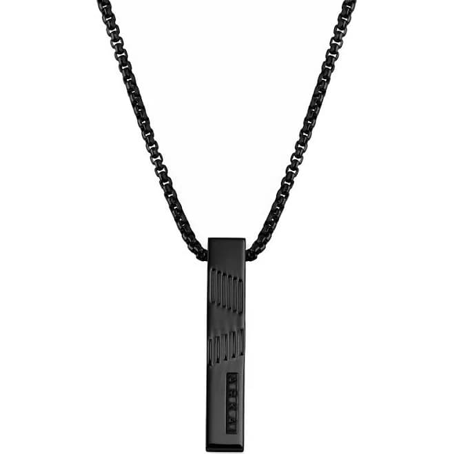 Men's Rectangular Stainless Steel Box Chain Necklace