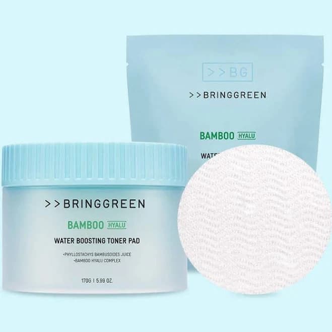 BRINGGREEN Bamboo Hyalu Water Boosting Toner Pad 80P Set