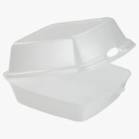 Dart Foam Hinged Lid Containers 6 x 5.78 x 3