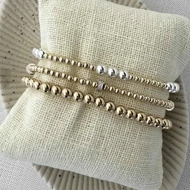 Two Tone Bracelet Stack