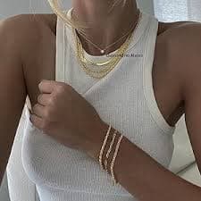 Amazon.com: zi cheng Zircon Necklaces for Women Dainty 14k Gold/Sterling Silver Choker Necklace Simple Jewelry Necklace Trendy Gifts (Gold Plated,Bezel Diamond): Clothing, Shoes & Jewelry